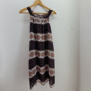 Vibe Sportswear Dress Womens S Black Multicolor Pattern Lined Sleeveless